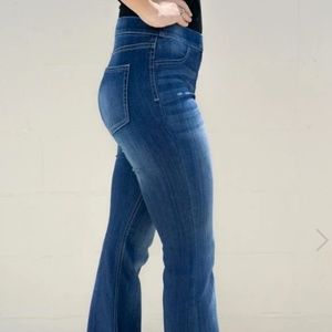 Stretch Flare Leg Denim Pants